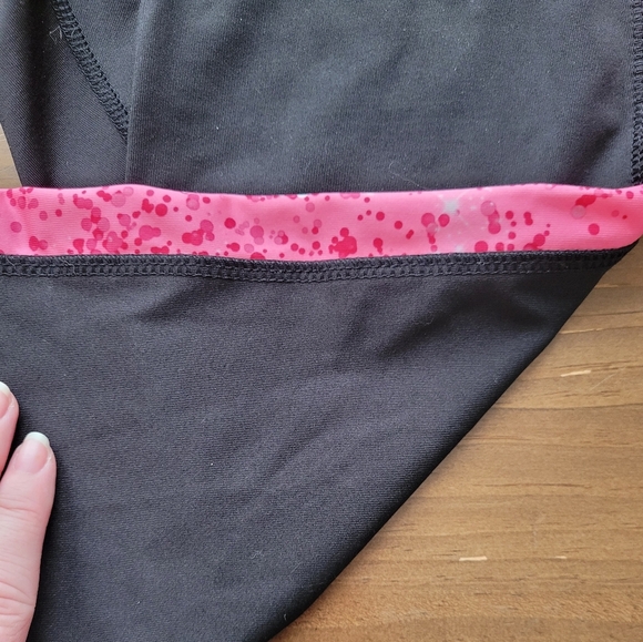 Danskin Now Fitted Hot Pink Black Drawstring Exercise Pants Size Med - Picture 3 of 10